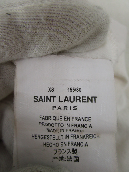 SAINT LURENT 17SS リップ スモーク Tシャツ (XS) アイボリー[値下]