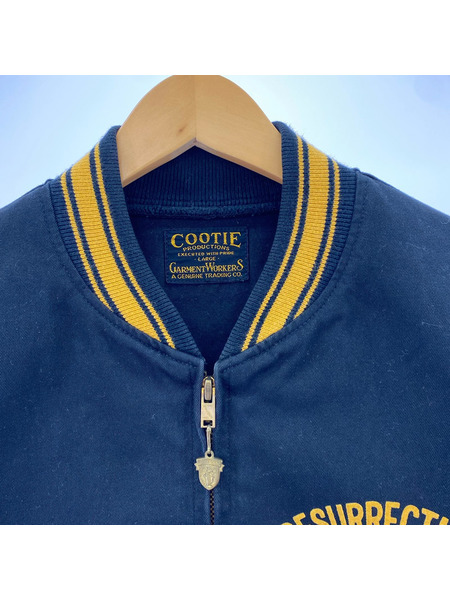 COOTIE フロッキープリント スタジャン 黒 (L)