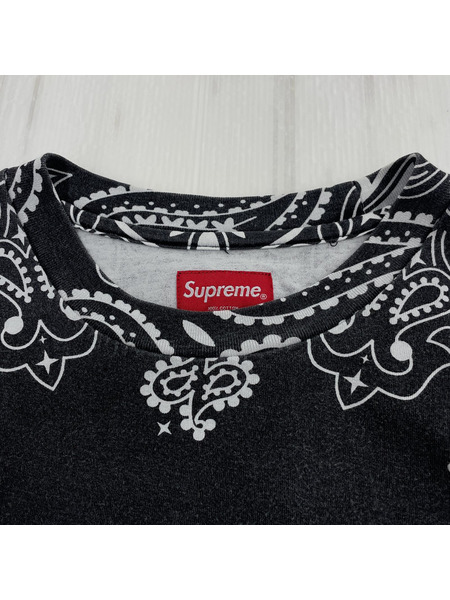 Supreme supreme small box logo バンダナTシャツ (M) 黒