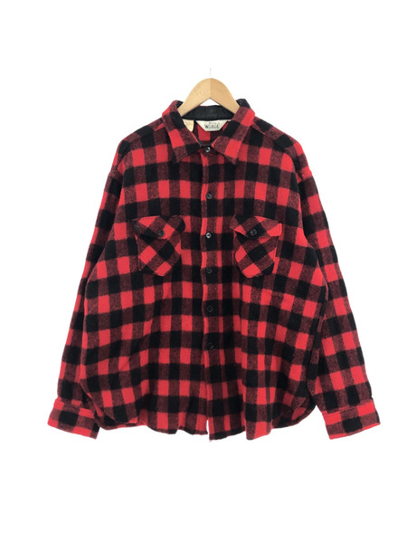 WOOLRICH 80s バッファローチェック ウールシャツ (XXXL) 赤