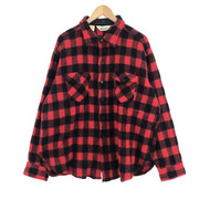 WOOLRICH 80s バッファローチェック ウールシャツ (XXXL) 赤