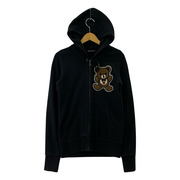 HYSTERIC GLAMOUR パーカー(ジップアップ) ファックベア 黒