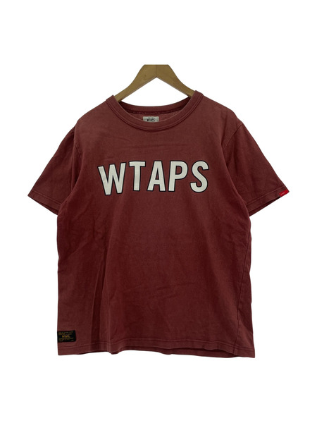 WTAPS ロゴプリントTシャツ（M）アカ