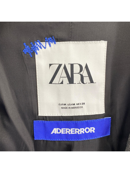 ZARA テーラードジャケット・ブレザー ADERERROR ストライプブレザー 灰 (M)