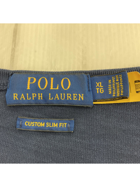 POLO RALPH LAUREN ナンバリング L/S TEE (XL) 紺黄