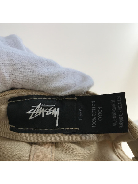 STUSSY/シャネルロゴ刺繍/スナップバックキャップ/BEG