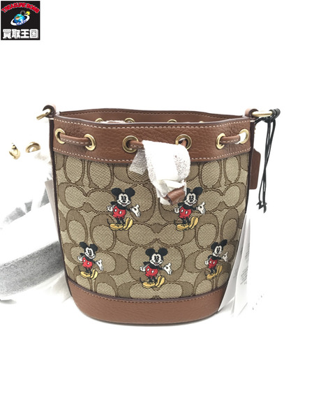 COACH×Disney ミニデンプシーバケットバッグ ミッキー