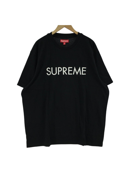 Supreme 25SS Capital S/S Top Black キャピタルロゴカットソー XXL 黒