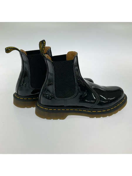 Dr.Martens エナメル チェルシーブーツ 2976 黒 (UK7)
