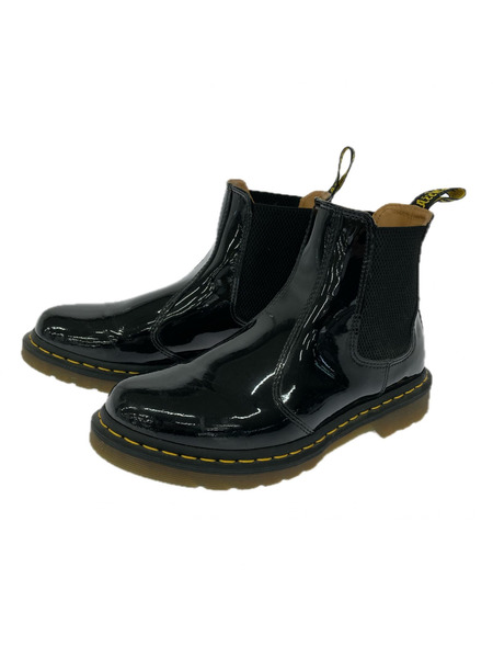 Dr.Martens エナメル チェルシーブーツ 2976 黒 (UK7)
