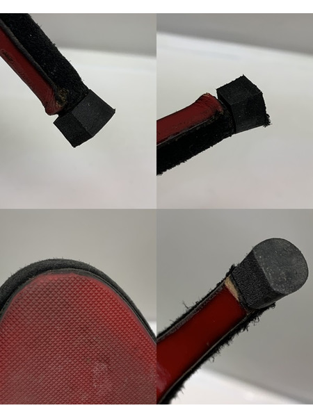 Christian Louboutin スエード リボン パンプス Size36 BLK 本体のみ クリスチャン ルブタン スウェード ハイヒール 靴 