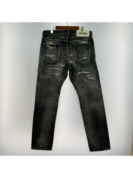 NEIGHBORHOOD 21SS SCRATCH SAVAGE.DP NARROW 加工デニムパンツ M 黒