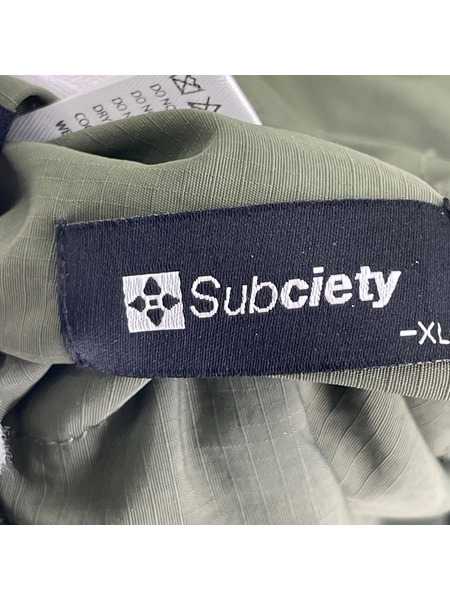 Subciety ジャケット REVERSIBLE NYLON FLEECE JKT XL カーキ 黒