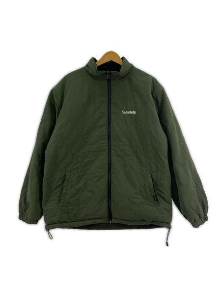 Subciety ジャケット REVERSIBLE NYLON FLEECE JKT XL カーキ 黒