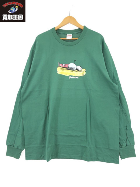 Supreme Neil blender arrow L/S tee greenボックスロゴ - Tシャツ