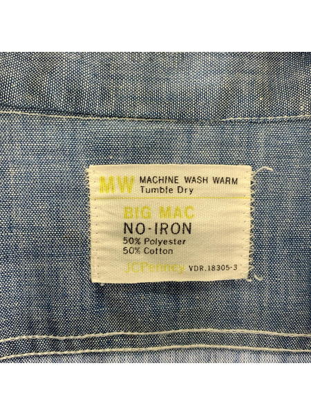 OLD・VINTAGE 長袖シャツ 70s BIGMAC シャンブレシャツ