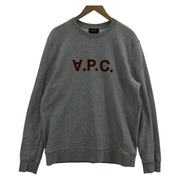 A.P.C. Logo Crewneck Sweater グレー (L)