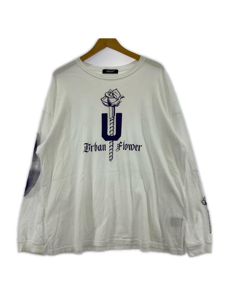UNDERCOVER LS TEE URBAN FLOWER UC2D1892-1 白 (2)