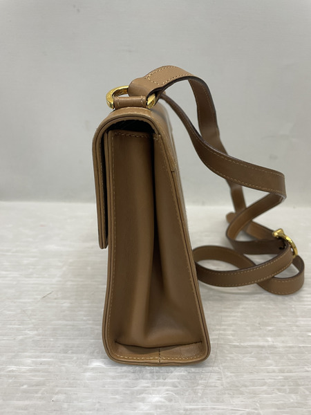 S.Ferragamo ガンチーニ ハラコ×レザー ショルダーバッグ