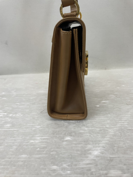 S.Ferragamo ガンチーニ ハラコ×レザー ショルダーバッグ