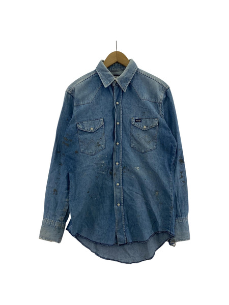 Wrangler 長袖シャツ 80s デニムウエスタンシャツ