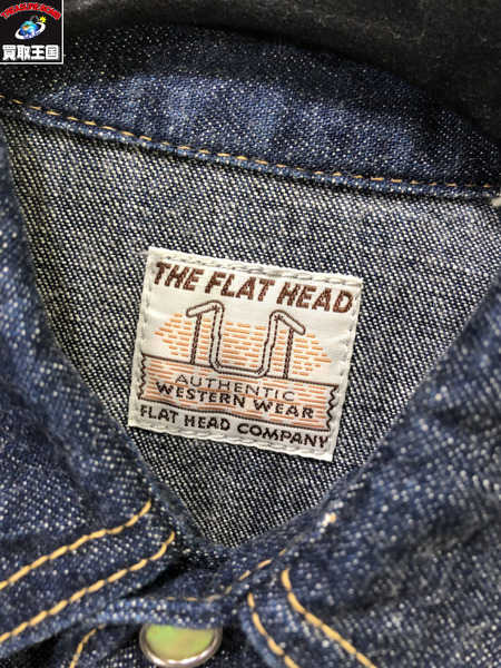 THE FLAT HEAD 7001W デニムウエスタンシャツ/34/ザフラッドヘッド