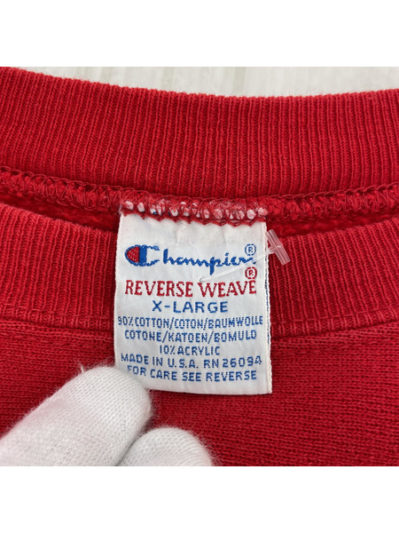 90S Champion Reverse Weave プレーン 赤 XL