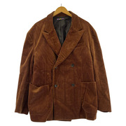 is-ness コーデュロイテーラードジャケット 茶(M)