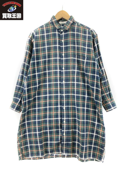 INDIVIDUALIZED SHIRTS チェックシャツワンピース (15) グリーン