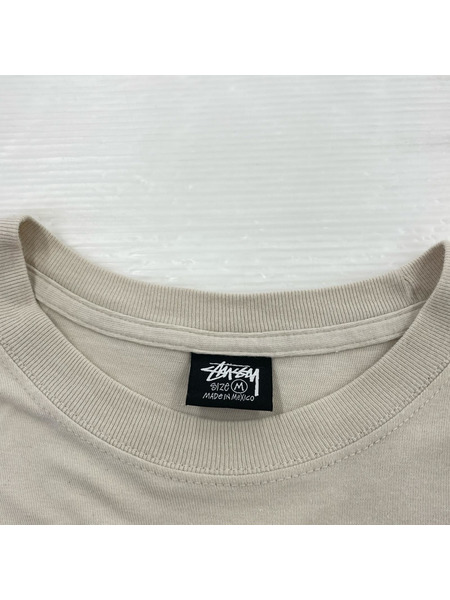 STUSSY 半袖Tシャツ・カットソー フロント ロゴ S/Sカットソー ベージュ M