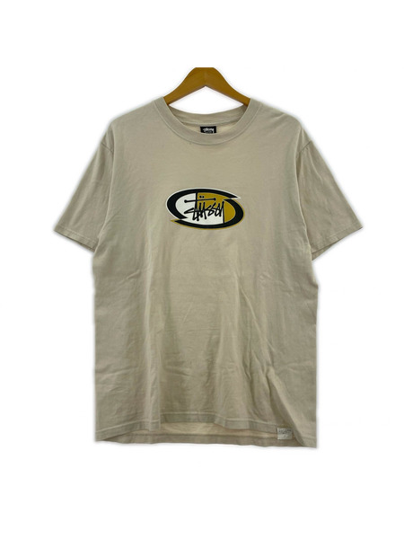 STUSSY 半袖Tシャツ・カットソー フロント ロゴ S/Sカットソー ベージュ M