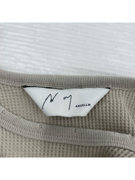 ANCELLM 長袖Tシャツ・カットソー 25AW/DAMAGE WAFFLE CREW LS T-SHIRT