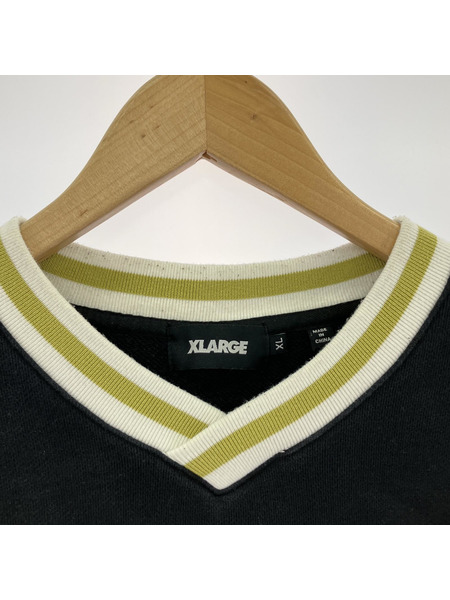 XLARGE BASEBALL LOGO EMBROIDERED V NECK SWEATSHIRT XL