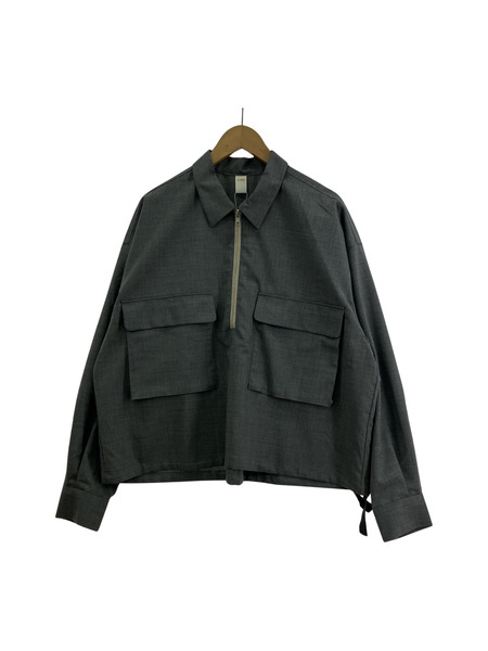 our Wool Half zip Shirts (F) グレー[値下]