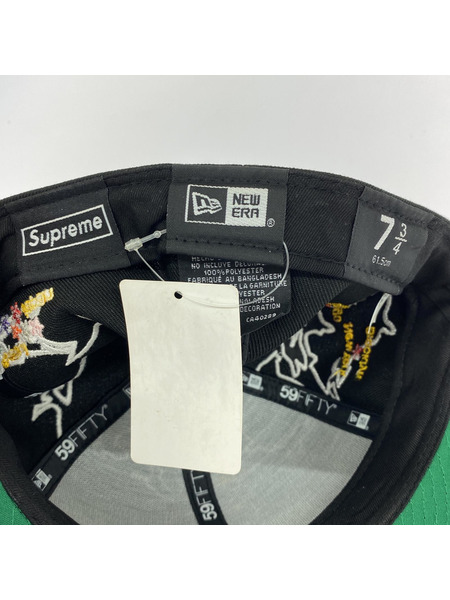 Supreme WORLD WIDE BOX LOGO CAP BLACK SIZE:7 3/4