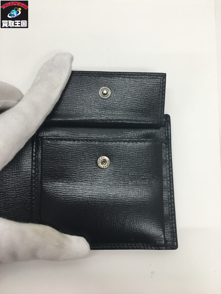 GUCCI インターロッキングG GGスプリーム 二つ折り財布 コンパクトウォレット 黒 673000 49633 