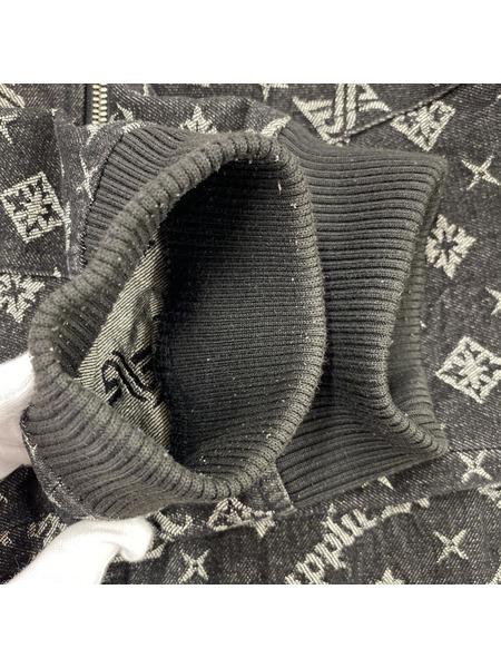 SupplierR 総柄デニムジップパーカー（L）