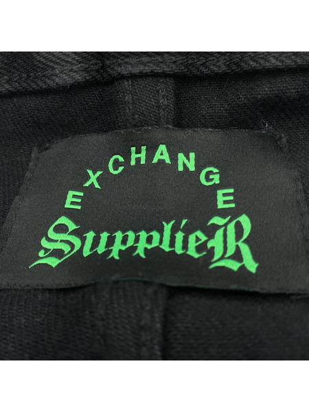 Supplier×EXCHANGEPROGRAM スタッズデニム BLK (M)